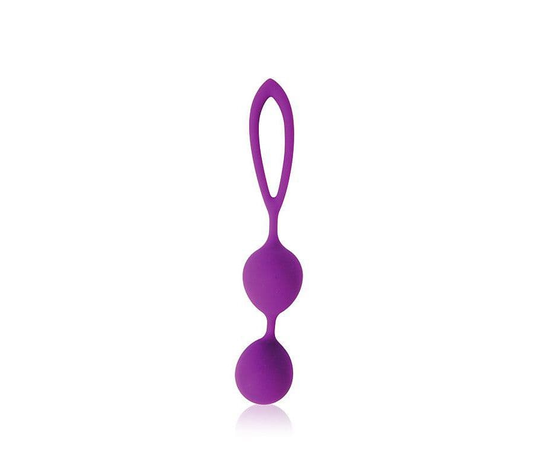 Фиолетовые двойные вагинальные шарики Cosmo, Цвет: фиолетовый, фото 