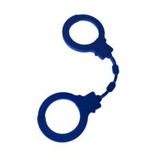 Cиликоновые наручники "Штучки-дрючки", Цвет: синий, фото 