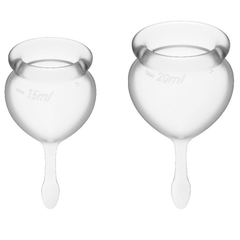 Набор менструальных чаш Satisfyer Feel good Menstrual Cup, Цвет: прозрачный, фото 