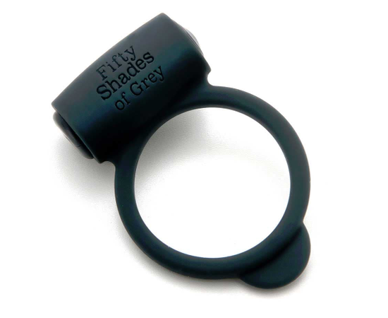 Темно-серое эрекционное кольцо Vibrating Love Ring с вибрацией, фото 