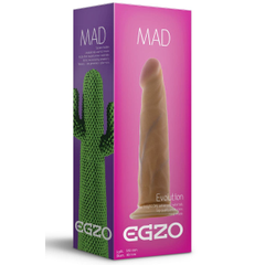 Телесный фаллоимитатор без мошонки Mad Cactus - 18,5 см., Цвет: телесный, фото 