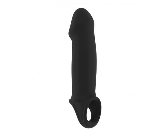 Чёрная насадка с подхватом Stretchy Penis Extension No.33, фото 