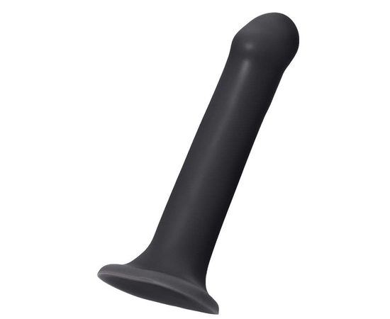 Черный фаллос на присоске Silicone Bendable Dildo XL - 20 см., фото 