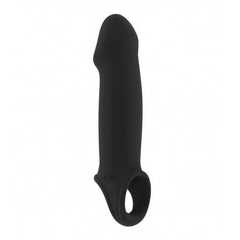 Чёрная насадка с подхватом Stretchy Penis Extension No.33, фото 