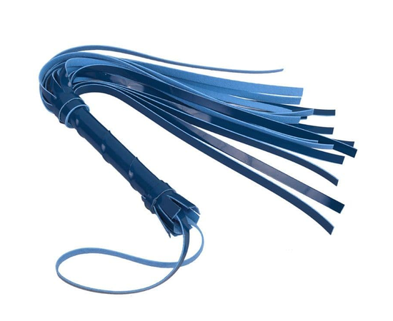 Многохвостая лаковая плеть Sitabella - 40 см., Цвет: синий, фото 