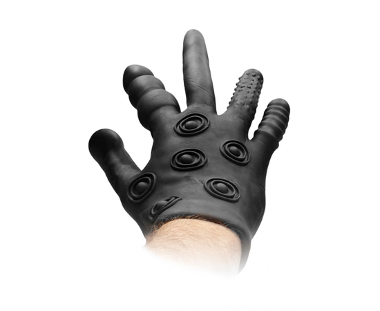Черная стимулирующая перчатка Stimulation Glove, фото 