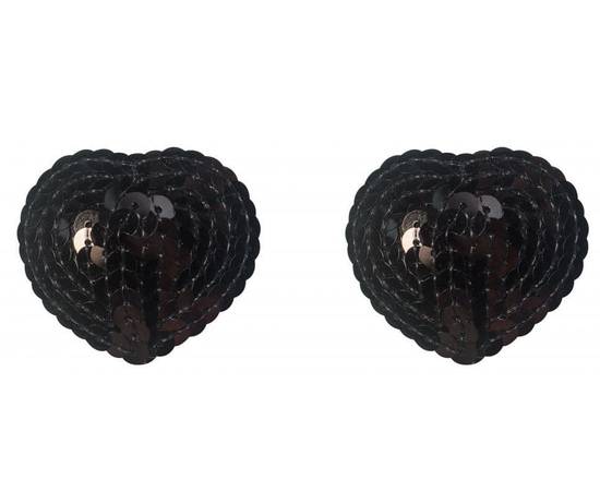 Черные пэстисы-сердечки Rand, Цвет: черный, фото 