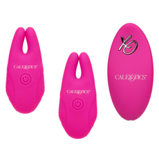 Зажимы для сосков с дистанционным управлением Silicone Remote Nipple Clamps, Цвет: розовый, фото 
