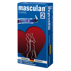 Презервативы Masculan Classic 2 Dotty с пупырышками - 10 шт., фото 