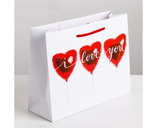 Подарочный пакет "Любовь повсюду" - 18 х 23 см., фото 