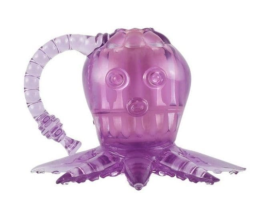 Фиолетовый вибростимулятор в виде осьминога, фото 