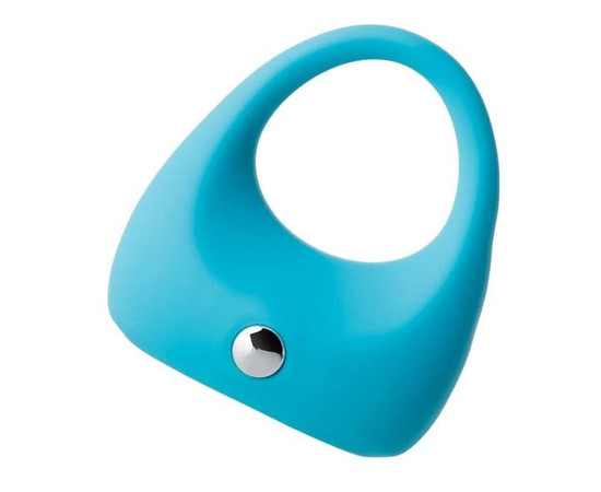 Голубое эрекционное виброкольцо TOYFA A-Toys из силикона, фото 
