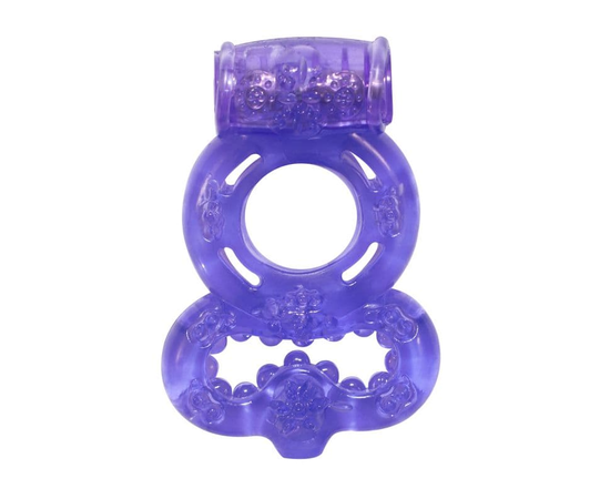 Фиолетовое эрекционное кольцо Rings Treadle с подхватом, фото 
