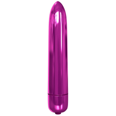 Розовая гладкая вибропуля Rocket Bullet - 8,9 см., фото 