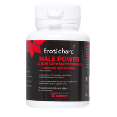 Капсулы для мужчин Erotichard male power с пантогематогеном - 20 капсул (0,370 гр.), фото 