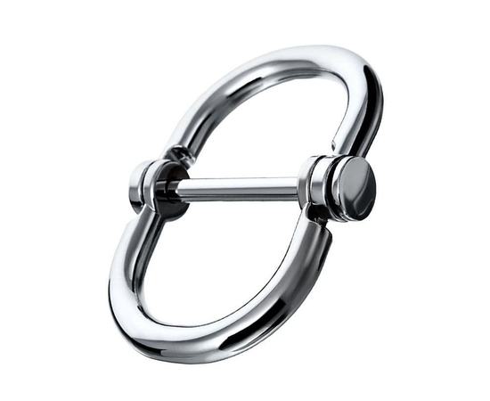 Серебристые наручники в форме восьмерки Metal - размер S, фото 