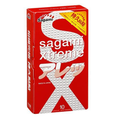 Утолщенные презервативы Sagami Xtreme Feel Long с точками - 10 шт., фото 