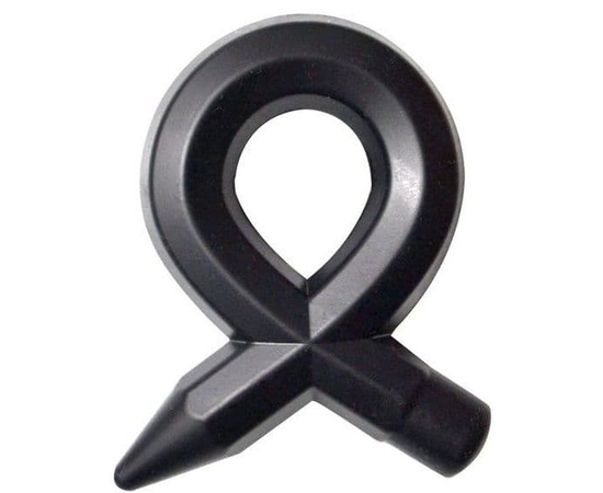 Чёрное силиконовое эрекционное кольцо RINGS LIQUID SILICONE, фото 
