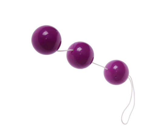 Фиолетовые вагинальные шарики на веревочке, фото 