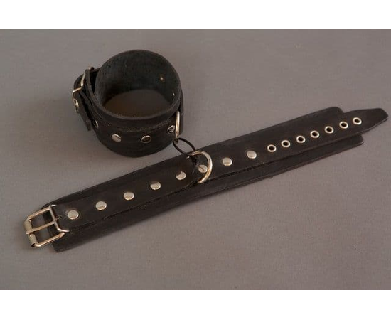 Чёрные узкие наручники без подкладки, фото 