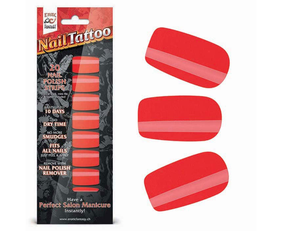 Набор лаковых полосок для ногтей Красный шик Nail Foil, Цвет: красный, фото 