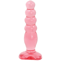 Розовая анальная пробка Crystal Jellies 5" Anal Delight - 14 см., фото 