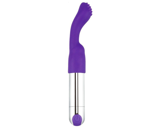 Фиолетовый перезаряжаемый вибратор Rechargeable IJOY Versatile Tickler - 14,5 см., фото 