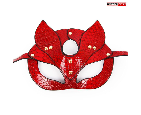 Красная игровая маска с ушками, фото 