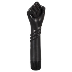 Чёрный вибратор-рука для фистинга The Black Fist Vibrator - 24 см., фото 