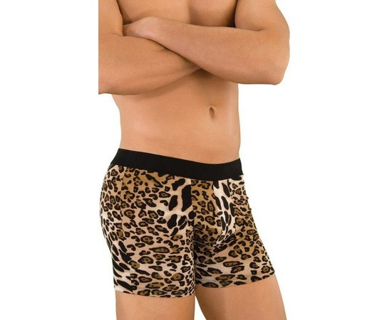Мужские трусы-боксеры леопардовой расцветки, Цвет: леопард, Размер: S-M, фото 
