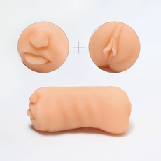 Двусторонний реалистичный маструбатор Oral&Vaginal, фото 