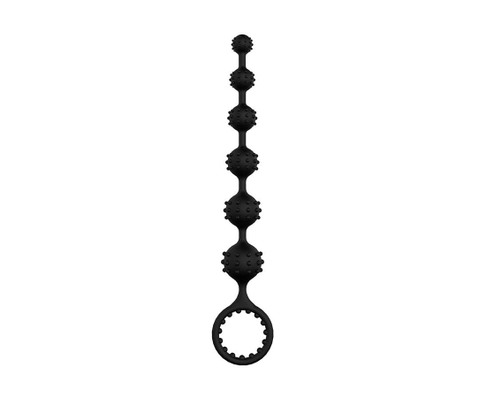 Чёрная анальная цепочка S-HANDE Toto - 22,6 см., фото 