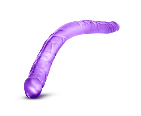 Фиолетовый двусторонний фаллоимитатор B Yours 16" Double Dildo - 40,6 см., фото 