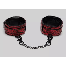 Красно-черные оковы Reversible Faux Leather Ankle Cuffs, фото 