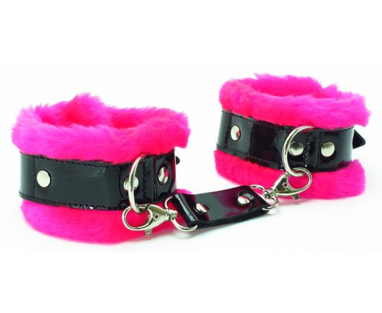 Розовые наручники с мехом BDSM Light, фото 