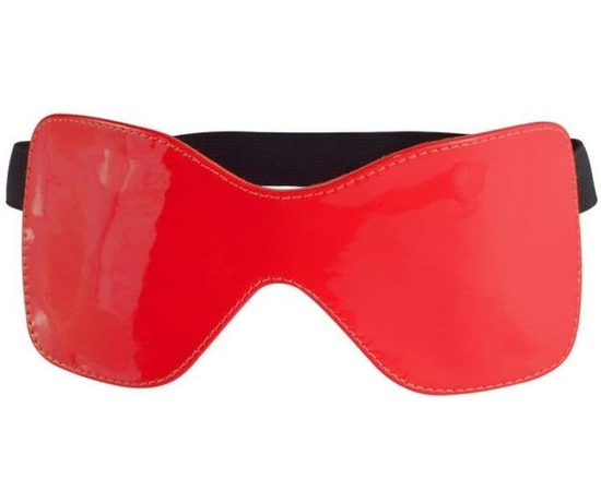 Красная лаковая маска на резиночке, фото 