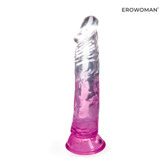 Гибкий фаллоимитатор Erowoman - 20,5 см., Длина: 20.50, Цвет: розовый, фото 