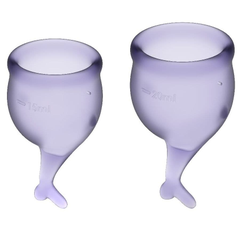 Набор менструальных чаш Satisfyer Feel secure Menstrual Cup, Цвет: фиолетовый, фото 