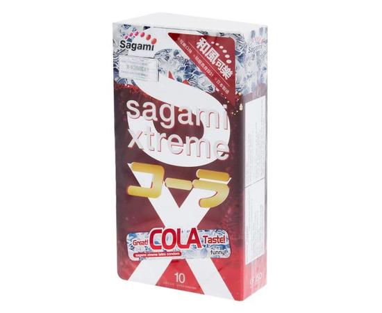 Ароматизированные презервативы Sagami Xtreme Cola - 10 шт., фото 