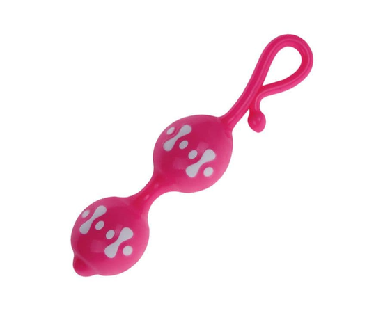 Розовые вагинальные шарики с узором Orgasmic, Цвет: розовый, фото 
