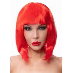 Красный парик-каре с челкой, Длина: 27.00, Цвет: красный, фото 