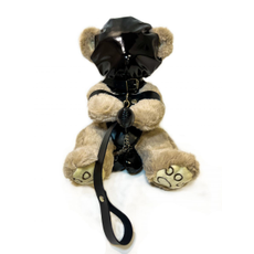 Оригинальный плюшевый мишка в маске и наручниках, фото 