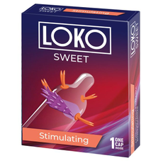 Стимулирующая насадка на пенис LOKO SWEET с возбуждающим эффектом, фото 
