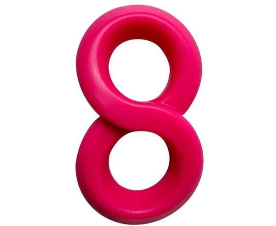Розовое эрекционное кольцо на пенис RINGS LIQUID SILICONE, фото 