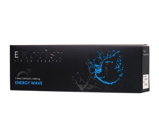 Капсулы для мужчин в среде-активаторе Erotist ENERGY WAVE для усиления эрекции - 5 капсул (500 мг.), фото 
