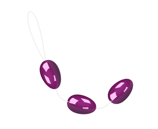Фиолетовые анальные шарики на связке, фото 