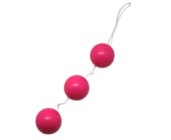 Розовые тройные вагинальные шарики, Цвет: розовый, фото 