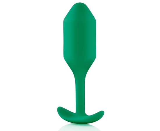 Зеленая пробка для ношения B-vibe Snug Plug 2 - 11,4 см., Длина: 11.40, Цвет: зеленый, фото 