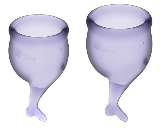 Набор фиолетовых менструальных чаш Feel secure Menstrual Cup, фото 