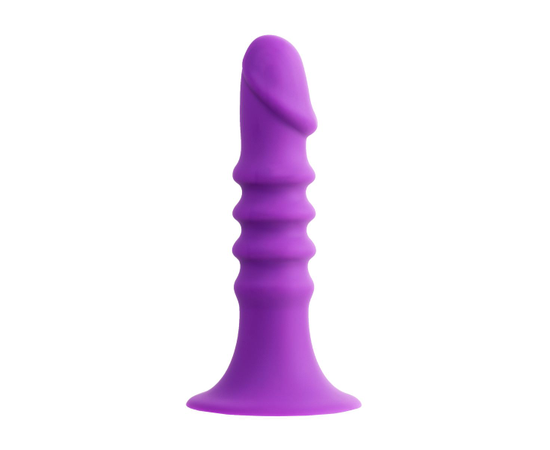 Фиолетовый анальный фаллоимитатор Drilly - 14 см., фото 